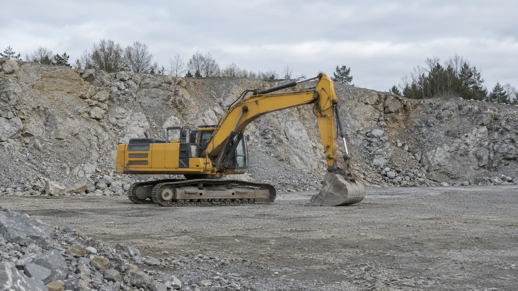 Illustrative mining industrial scene